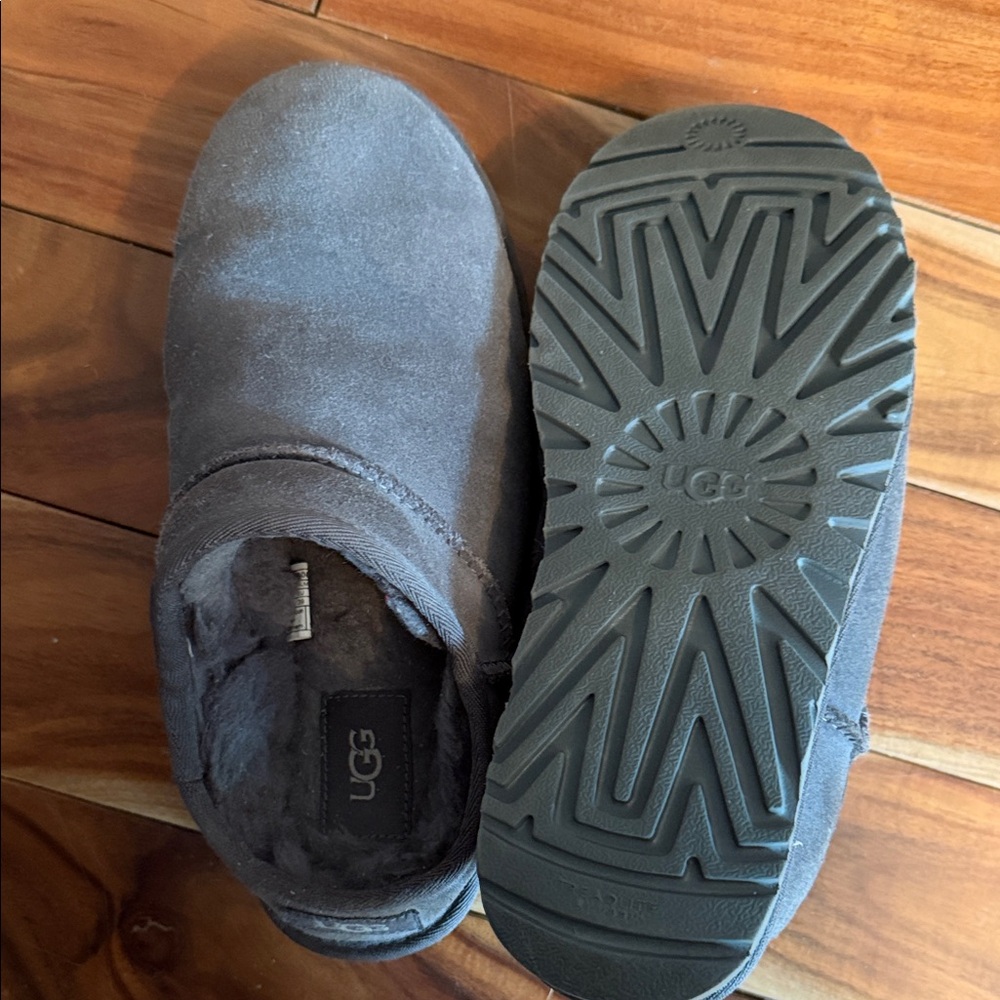 UGG Charcoal Suede Slippers